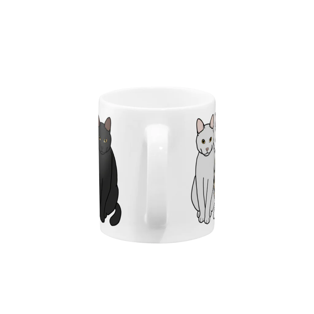 facのさび猫グラデ Mug :handle