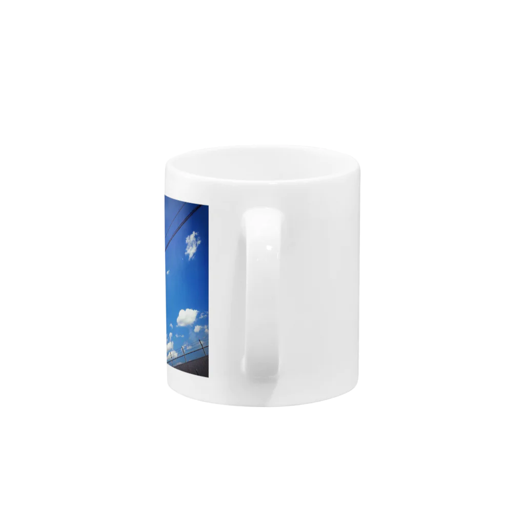 ぺちゃの ○。銀狐堂。○ の青空 Mug :handle