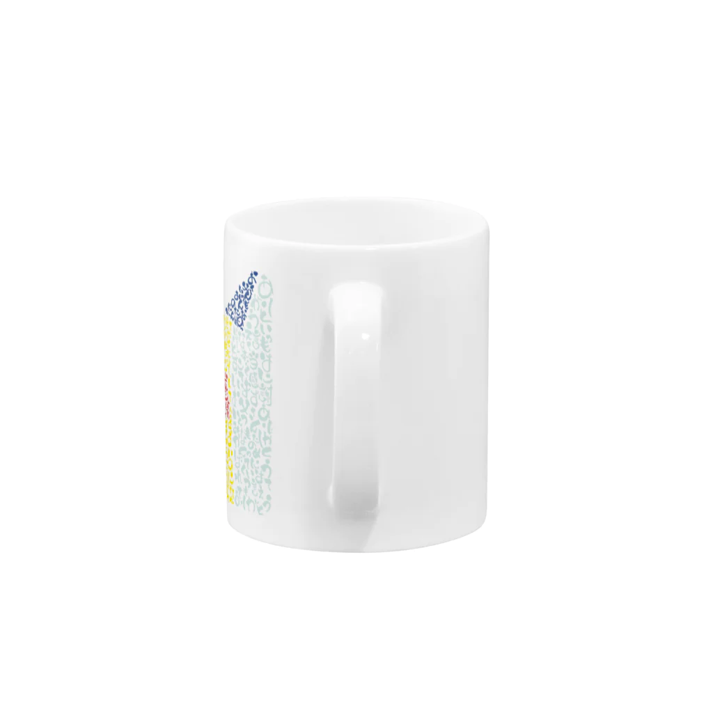 筆文字倶楽部のワイシャツとネクタイ Mug :handle