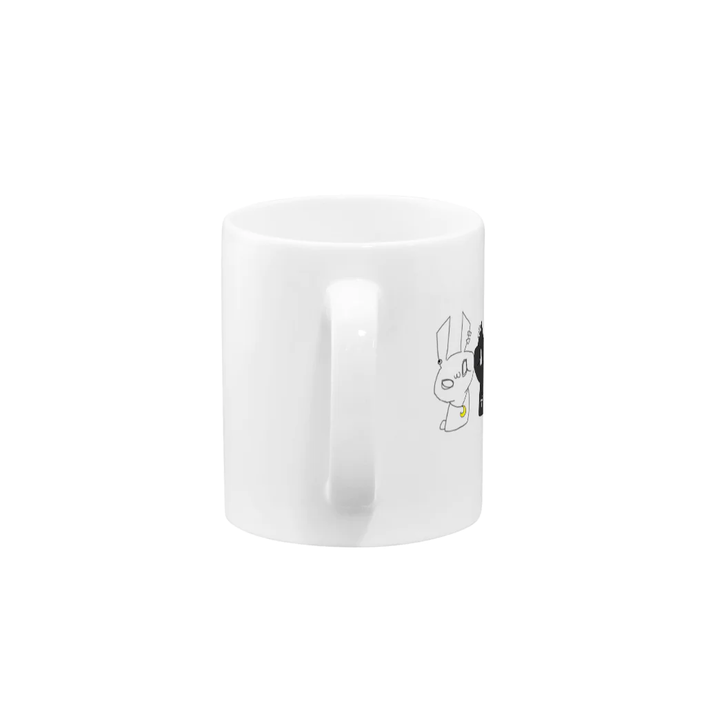 miin_323の白兎と黒猫 Mug :handle