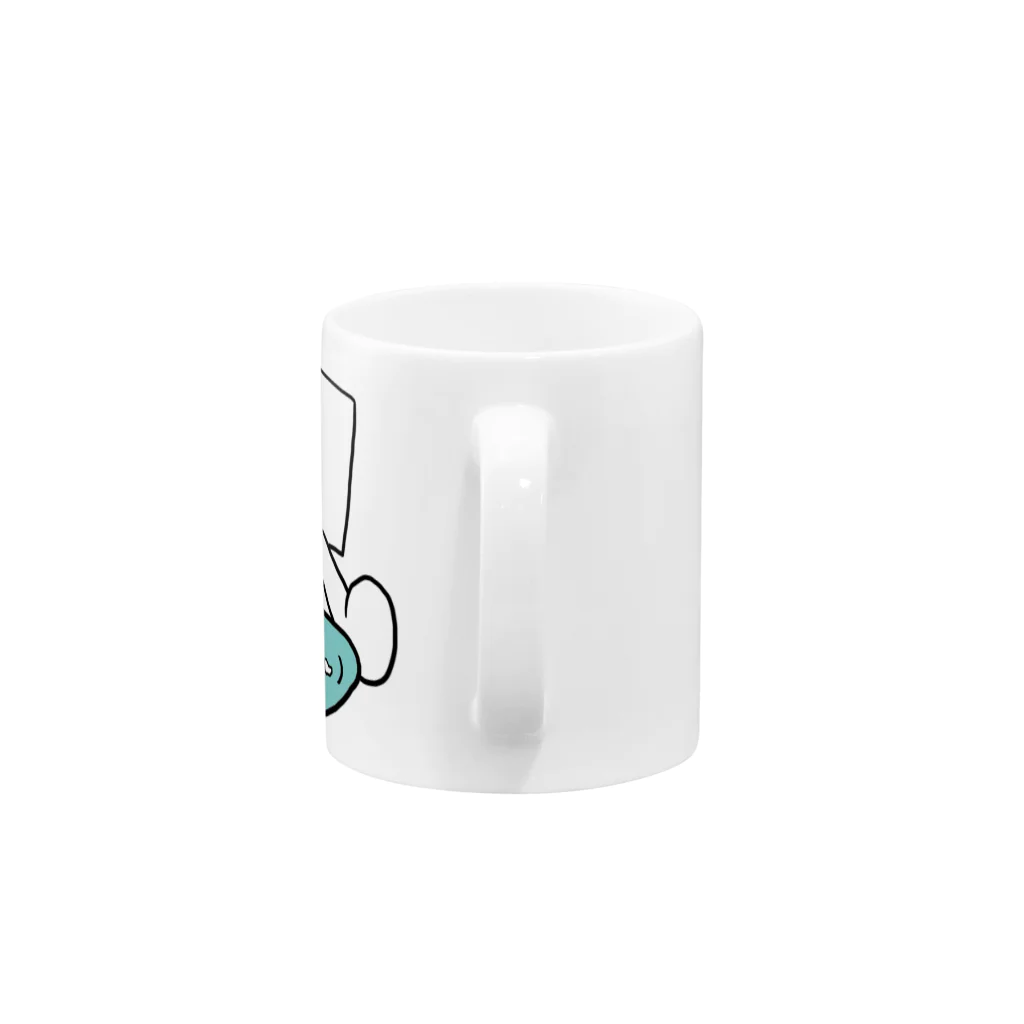 きたのもり倶楽部のもぐもぐきゅーぶくん Mug :handle