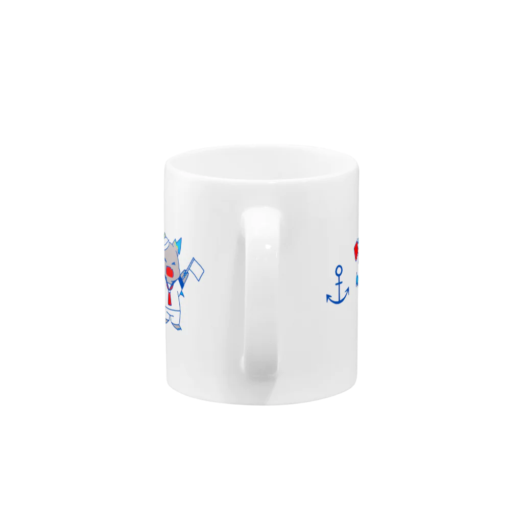 さばのかんづめ。のマリンもばいりゅー Mug :handle