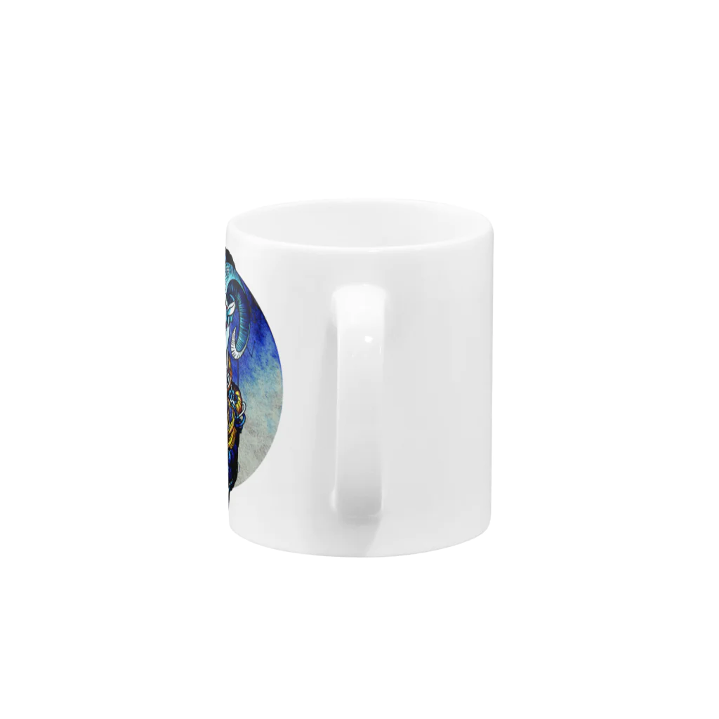 ハルノキ工房の夢羊ver.2 泥中のレプリカ（カラー) Mug :handle