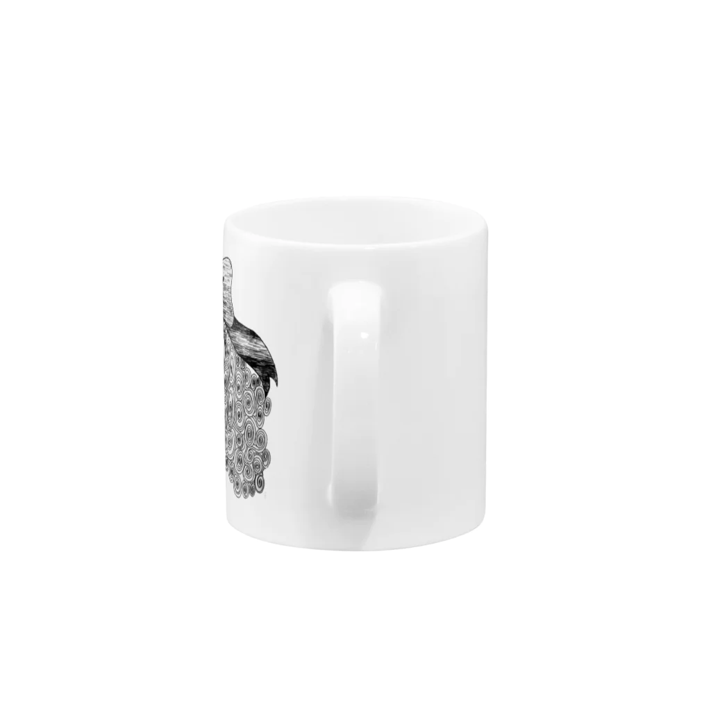 funny globuleの或る少女 Mug :handle