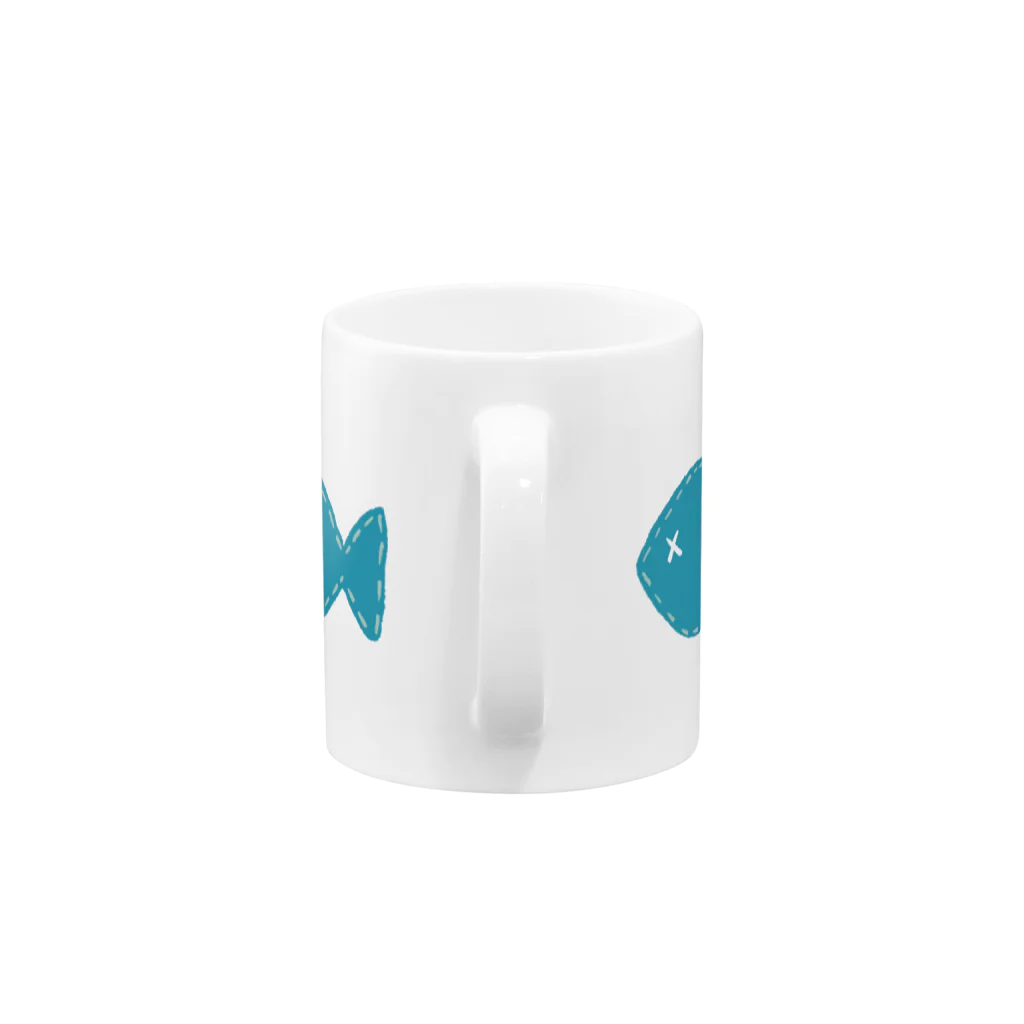 おちえるーむのフェルトのおさかなくん（3ひき） Mug :handle