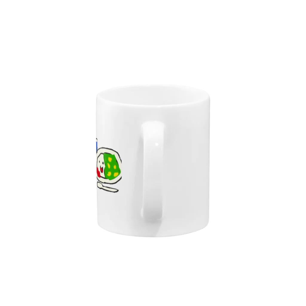 四角くてカリカリのカレーライス Mug :handle