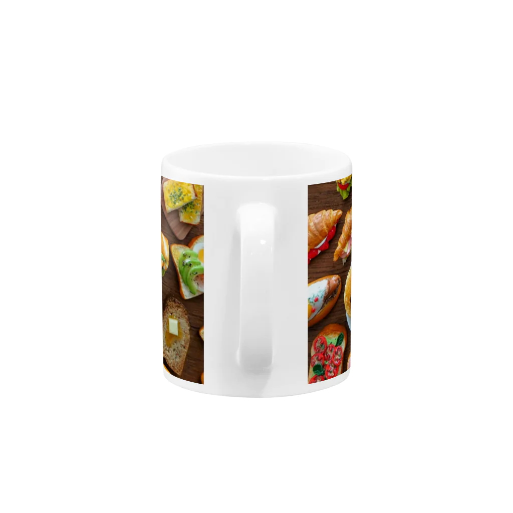 HP HAUSのトーストいっぱいランダム Mug :handle