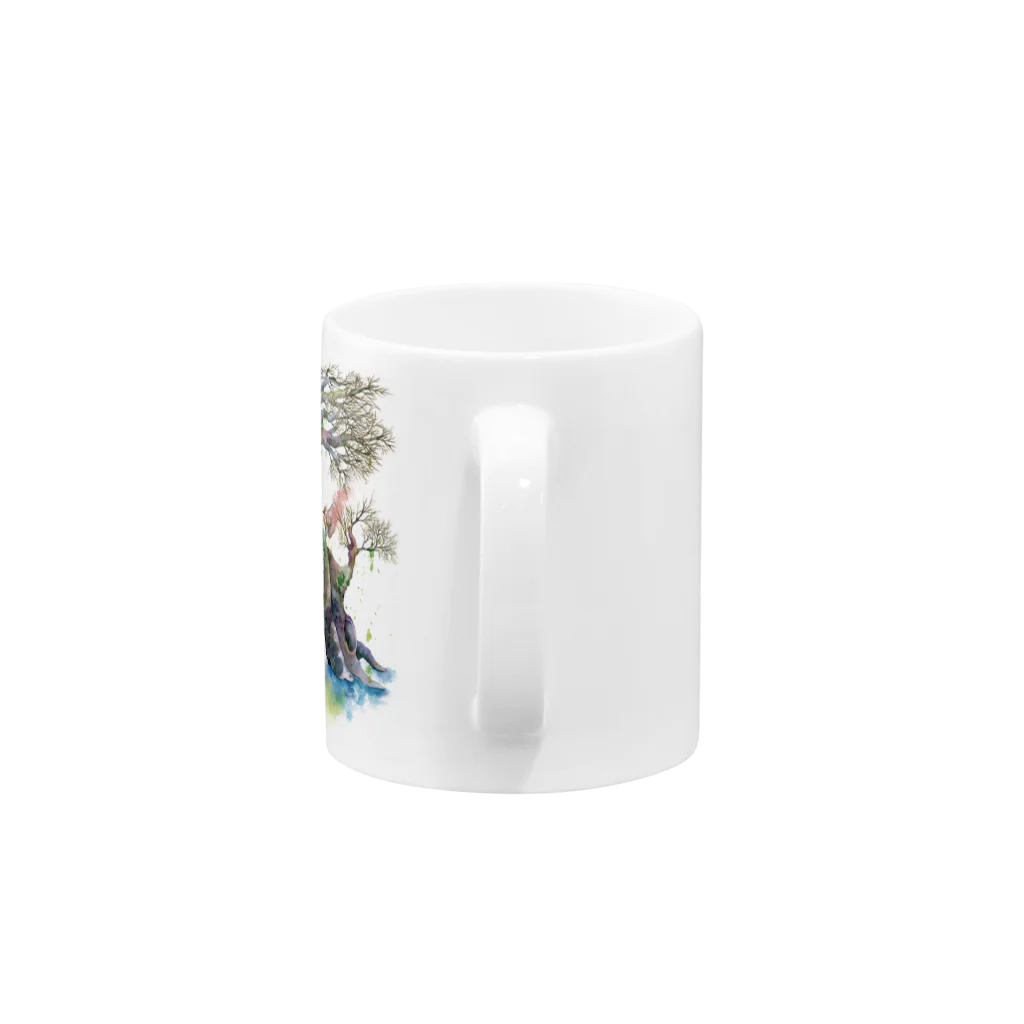 スーパーファンタジー絵描き　松野和貴の樹の王 Mug :handle