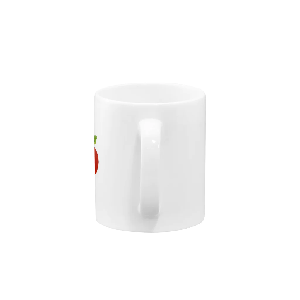 ペーパーモザイクの店のりんごワンポイント Mug :handle