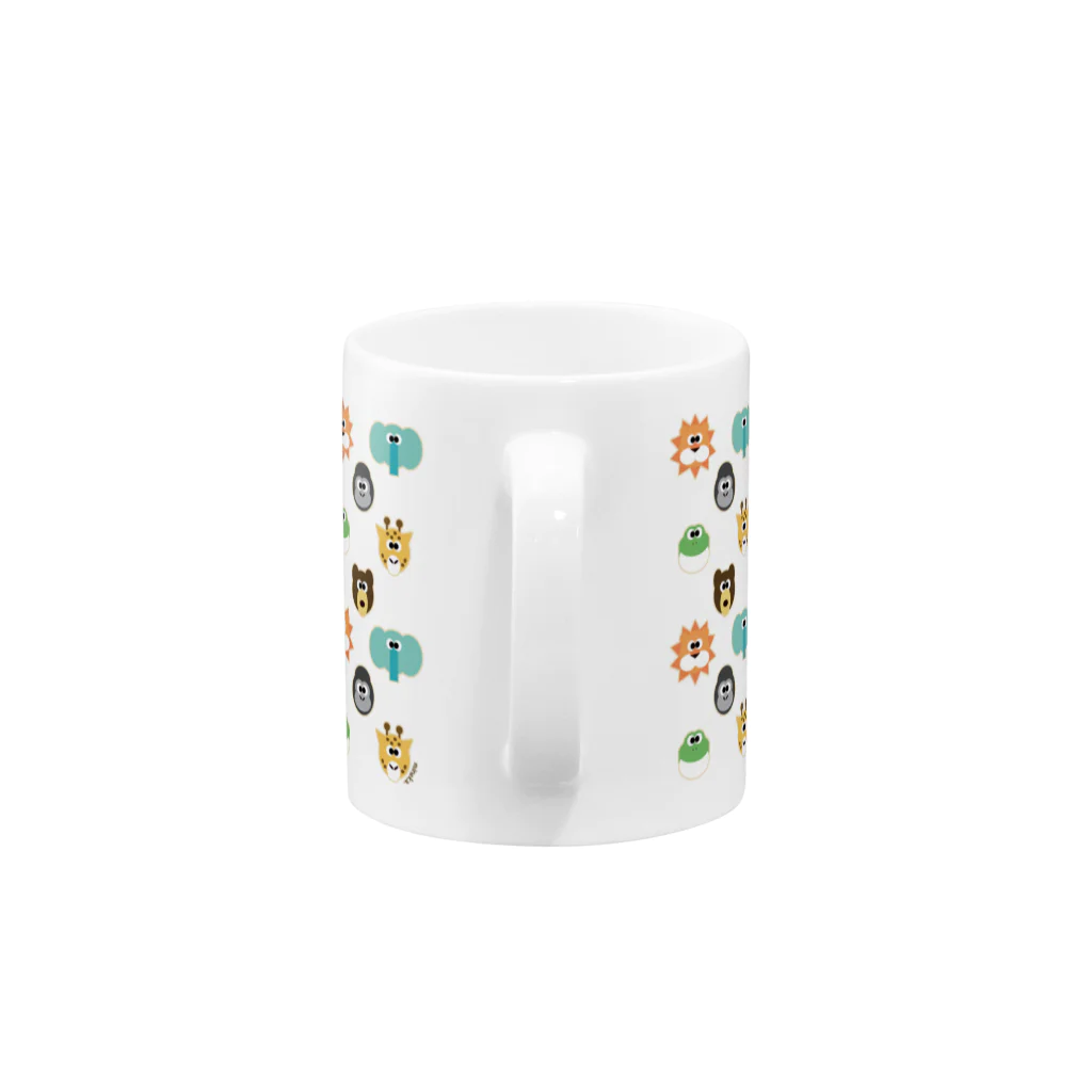 mineka.のヨリ目の動物達 Mug :handle