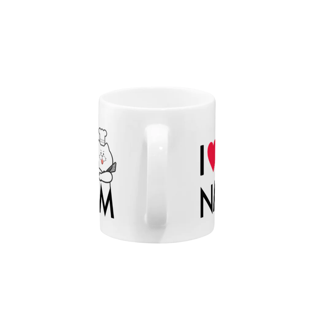 ねこめし屋公式グッズショップのI♥NMMマグ Mug :handle