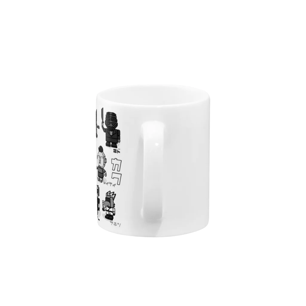 Raykay (れいけい)のカクカクシリーズ (モノクロ) Mug :handle