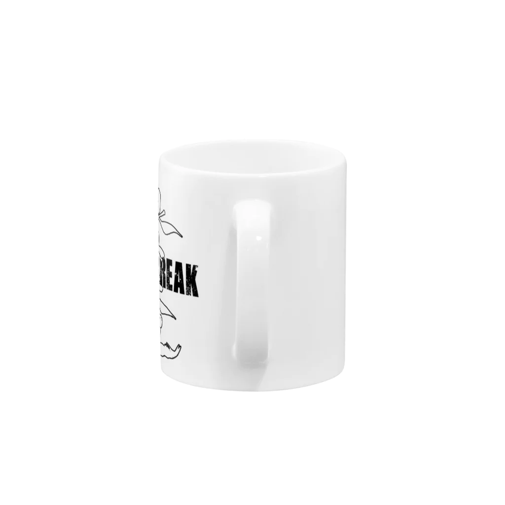 TERU-TERUのLimit Breakオリジナルグッズ 黒ロゴ Mug :handle