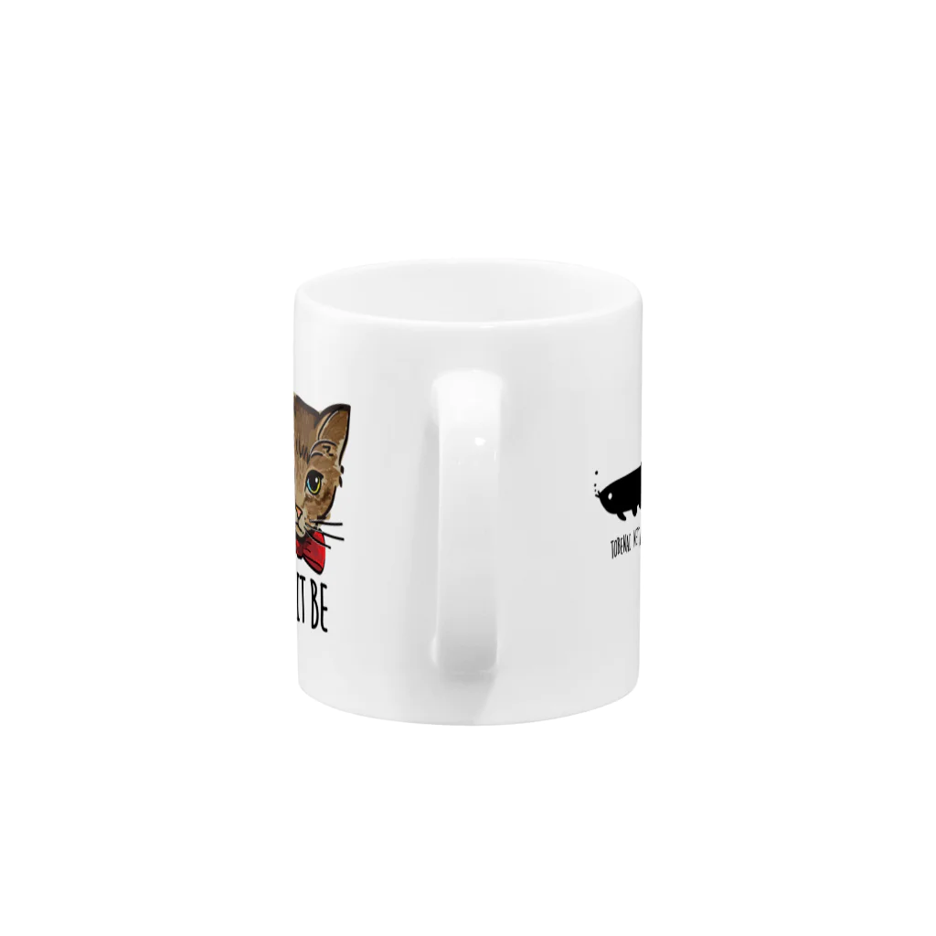 とべない熱帯魚のキジトラ猫 Mug :handle