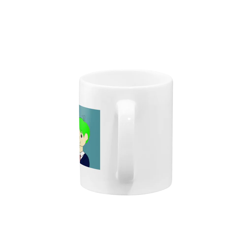 シマウマのGreen boy Mug :handle