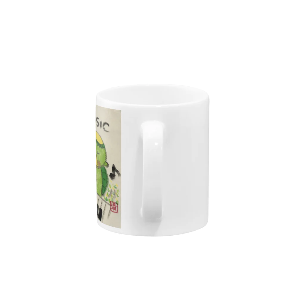 KIYOKA88WONDERLANDのピアノかっぱくん Piano Kappa-kun Mug :handle