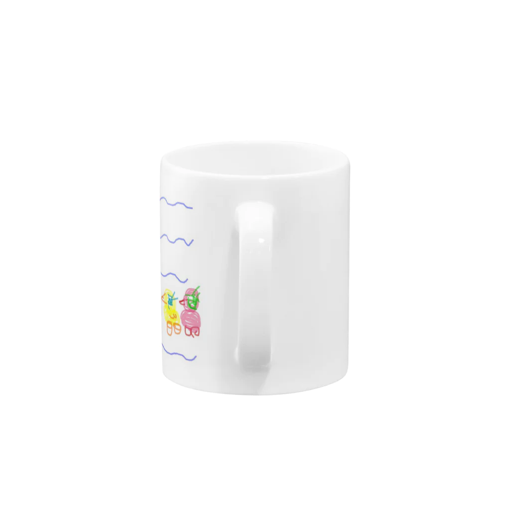 ひなみのラクガキ屋さんのアヒルの競争 Mug :handle