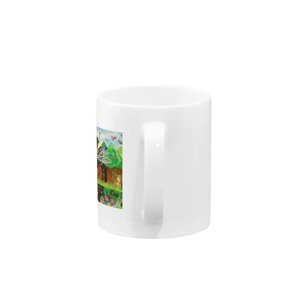 アートの輪のいろいろな色のとんぼ Mug :handle