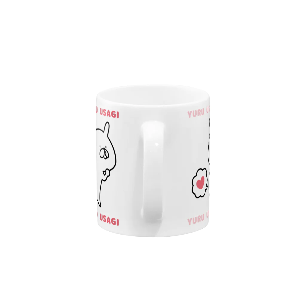 chococo_yuruusagiのゆるうさぎ ぷぅ2 Mug :handle