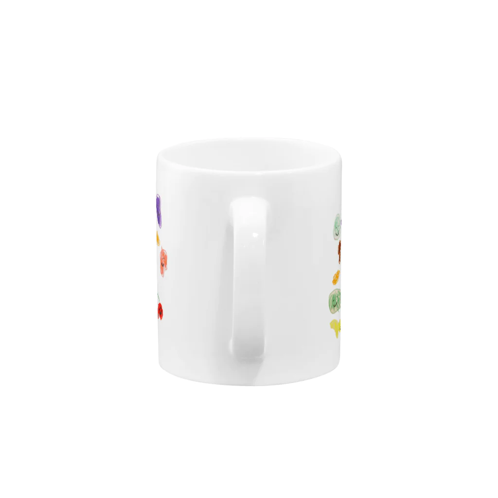 ばぶばぶのくだものくん Mug :handle