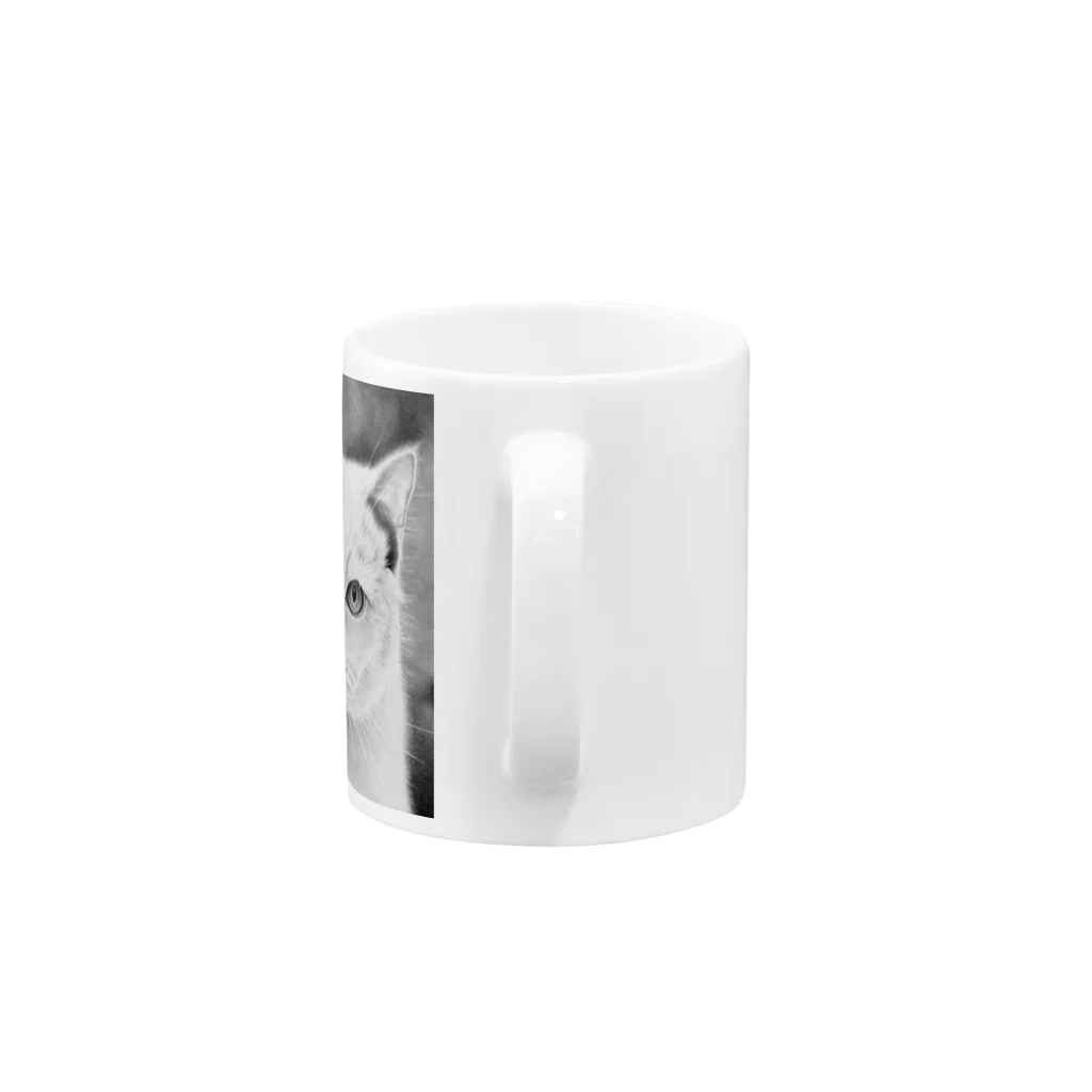 MANYO-MANYO工房の猫絵食器 Mug :handle