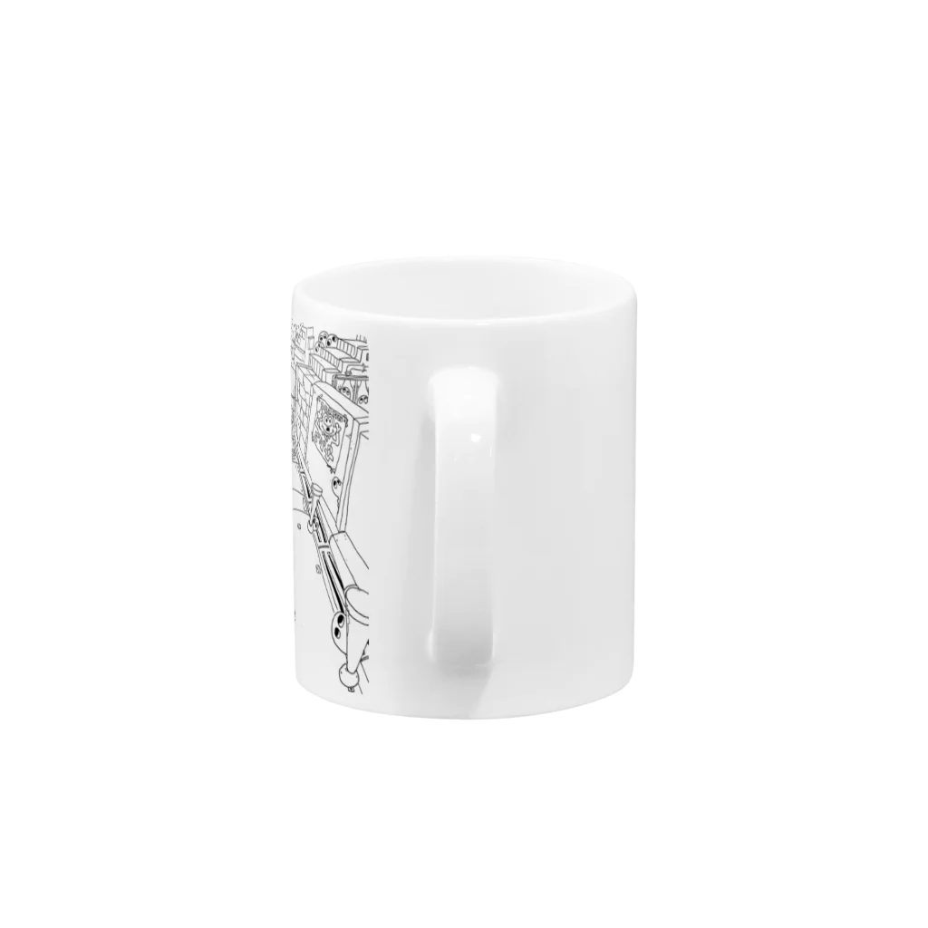 にょすけのフウドタウン「自販機通り」 Mug :handle