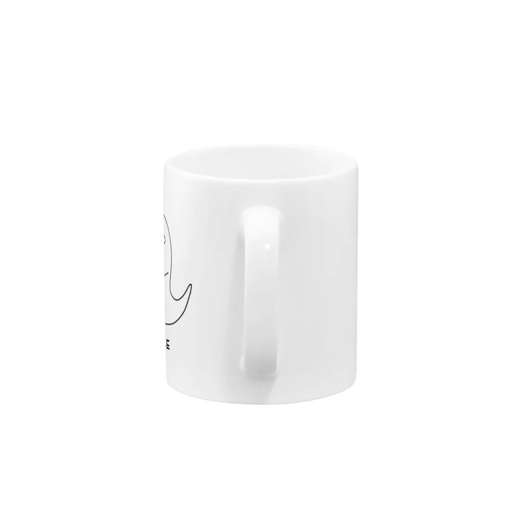 奇月白の気ままなグッズのお店のおばけちゃん Mug :handle