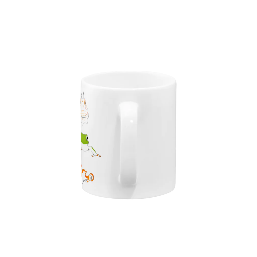 K′z SHOPのカエル三兄弟 Mug :handle