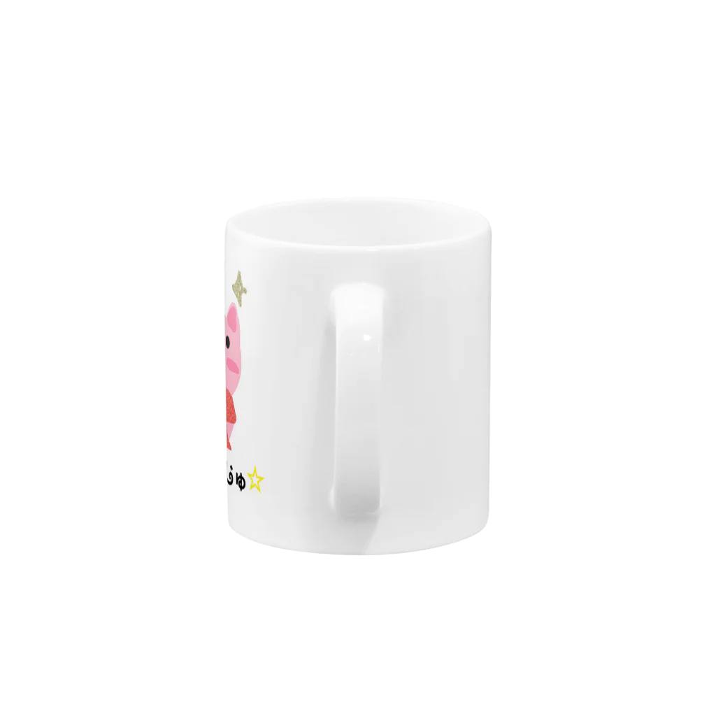 aki07のブタにしんじゅ Mug :handle