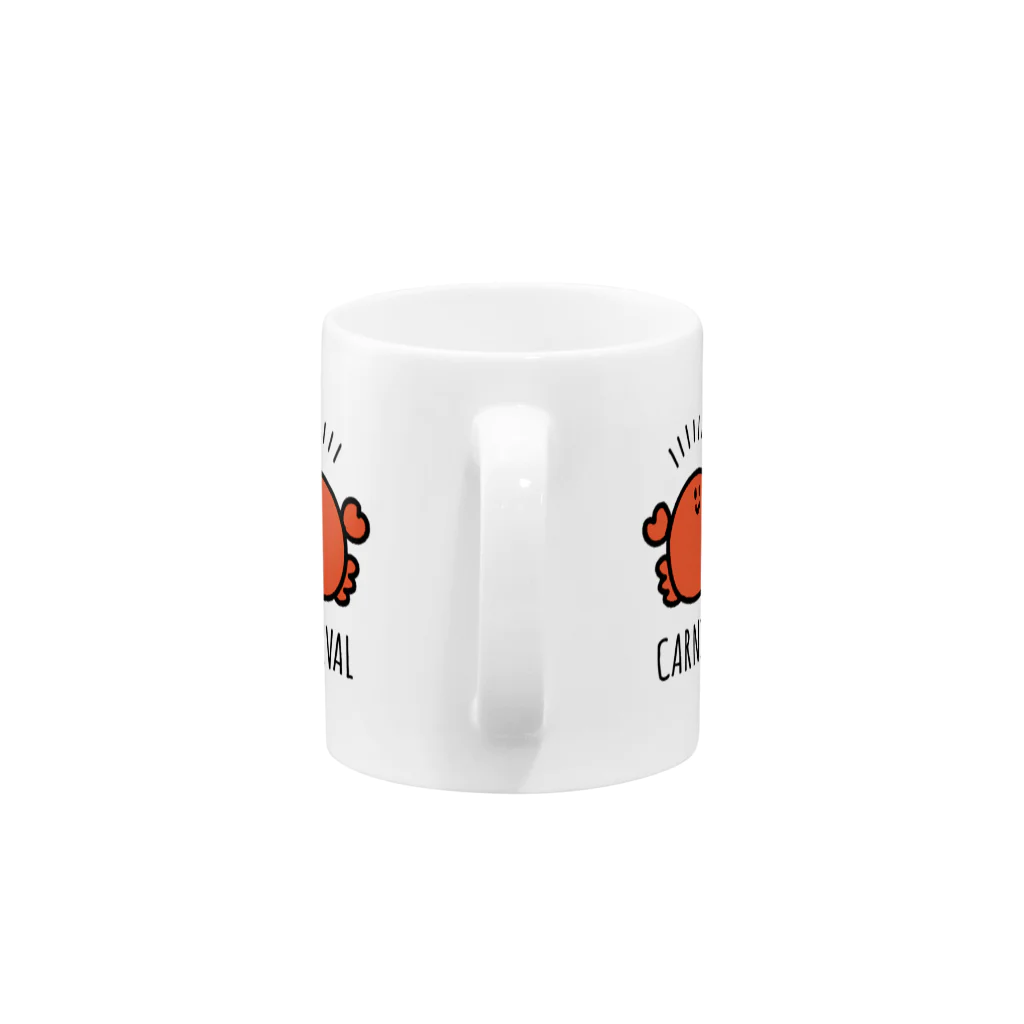 CRAB CLUBのカーニバルなカニ Mug :handle