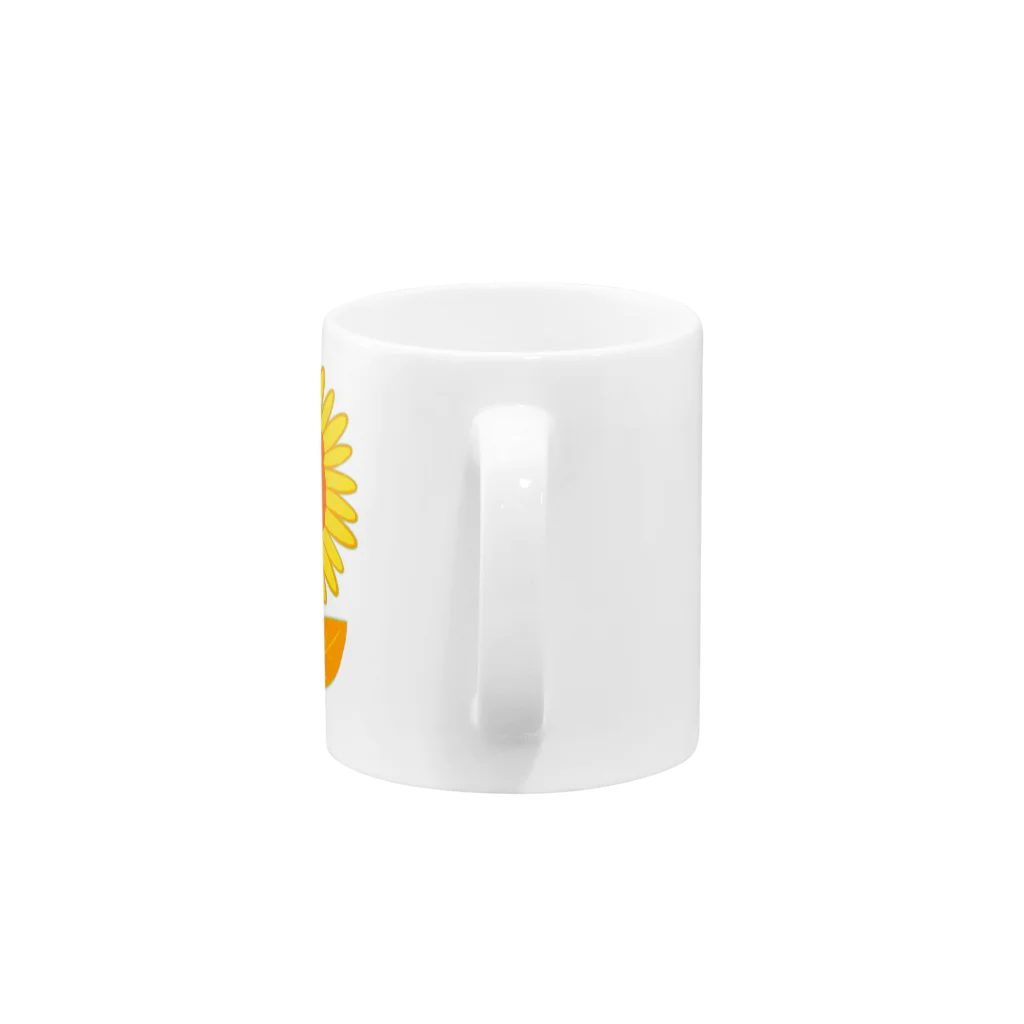 からっぽのオーブンのひまわりポメ Mug :handle