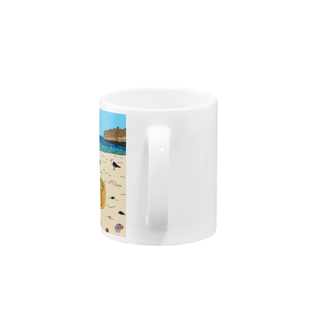 らぴの堂のHotdog on the Beach Mug :handle