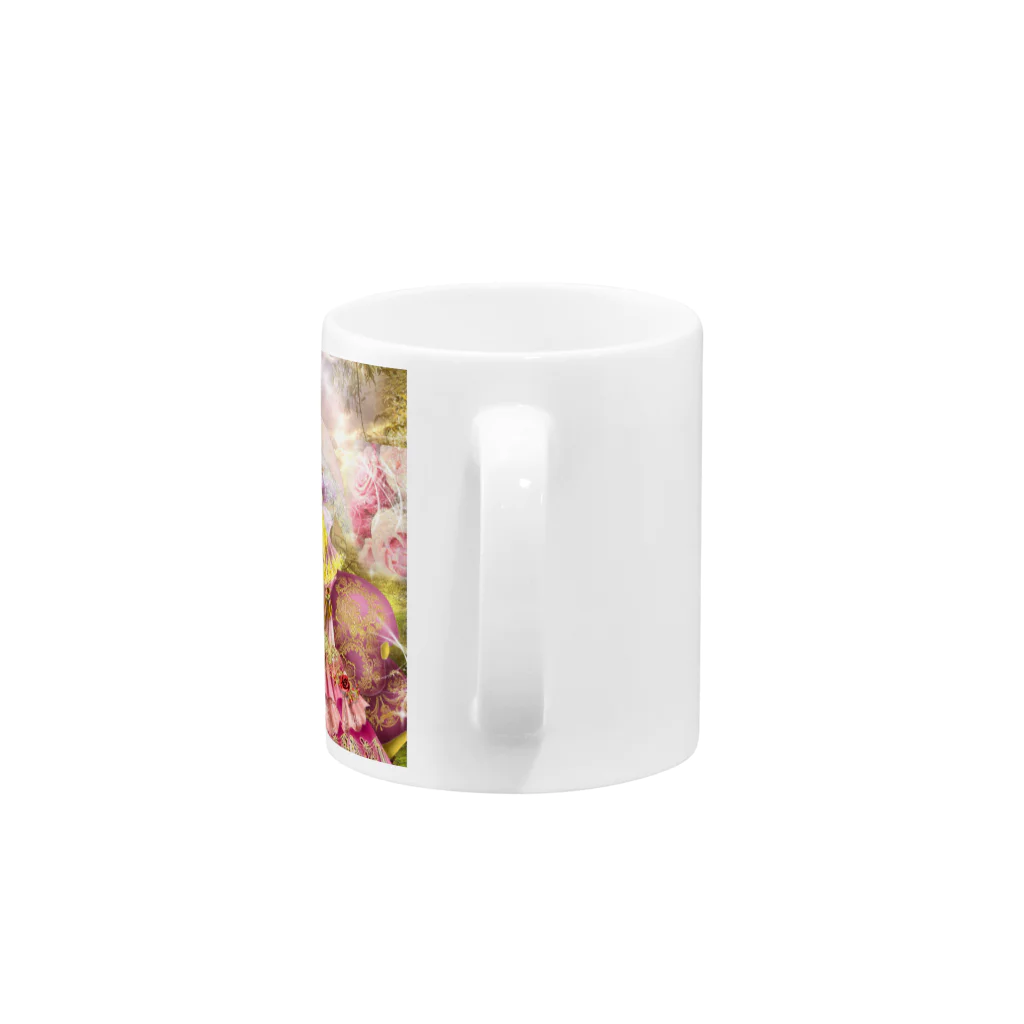 天野音色　癒し画像　healingのララベル Mug :handle