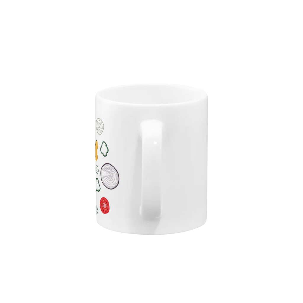 わさわさのやさいたち Mug :handle