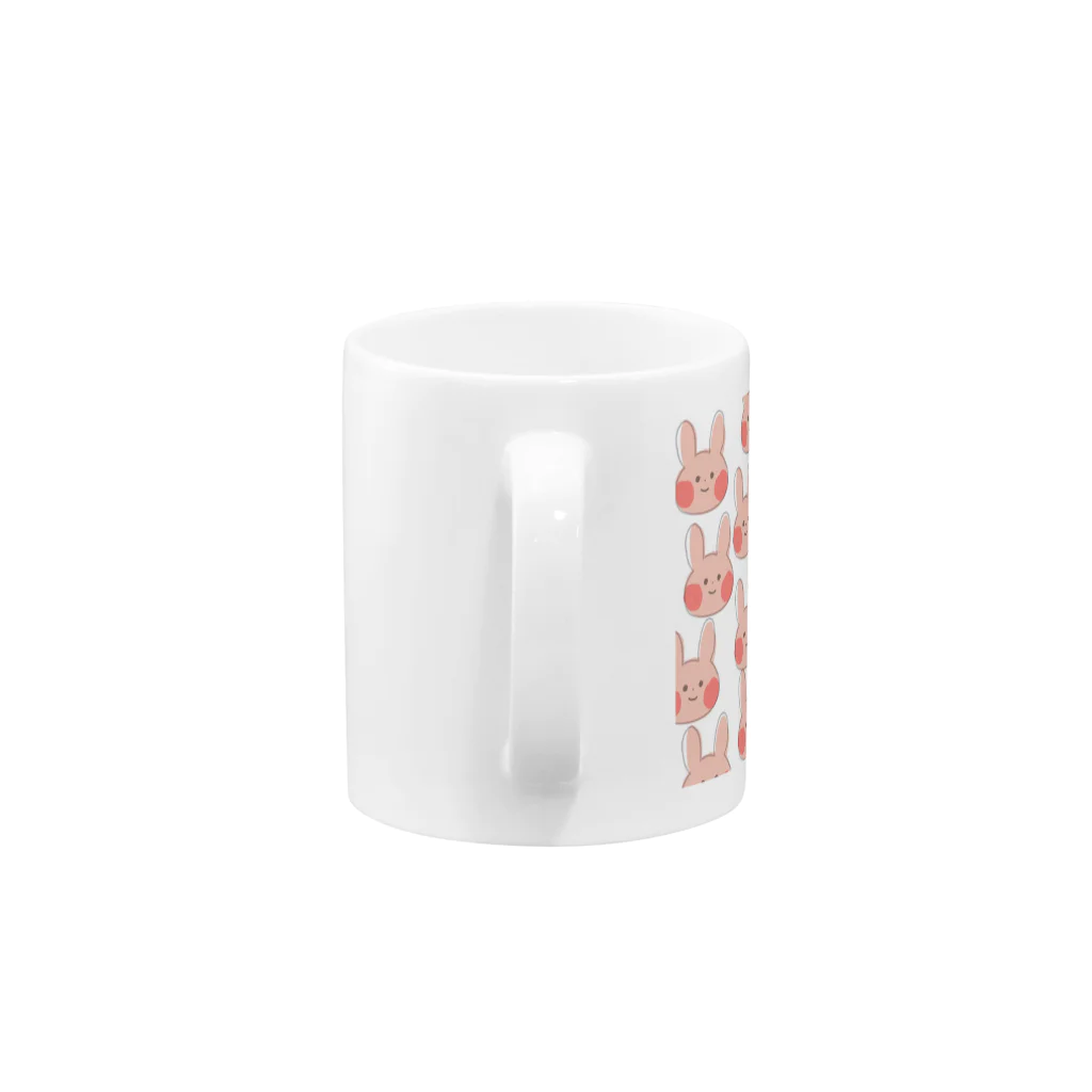 坊ちゃんのうさぎがいっぱい Mug :handle