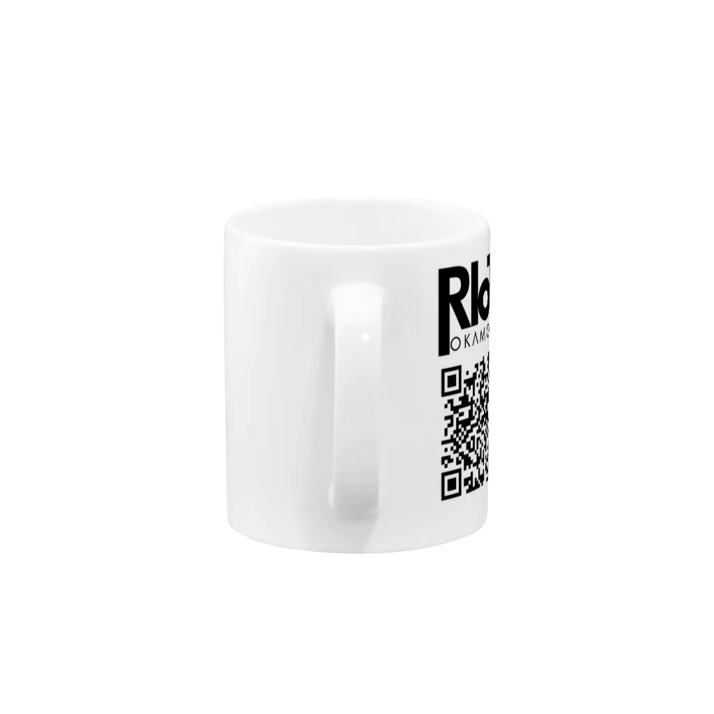 Riot岡本公式ストアのアーティストロゴ＆QRコード Mug :handle