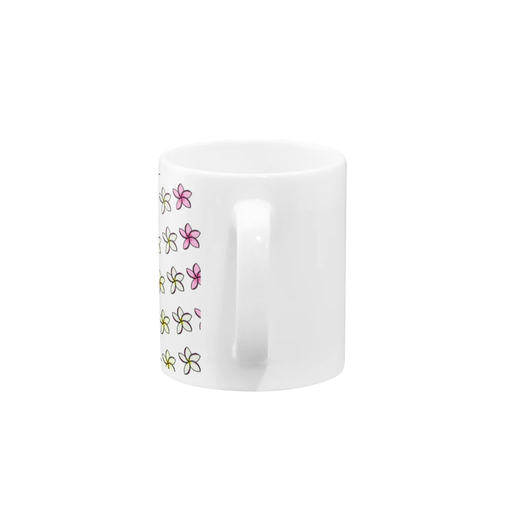 Okiwaiiのプルメリア三姉妹 Mug :handle