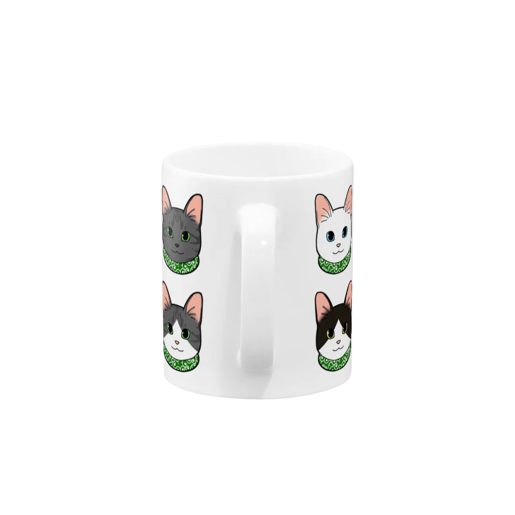 OSORAの日本の猫たち Mug :handle