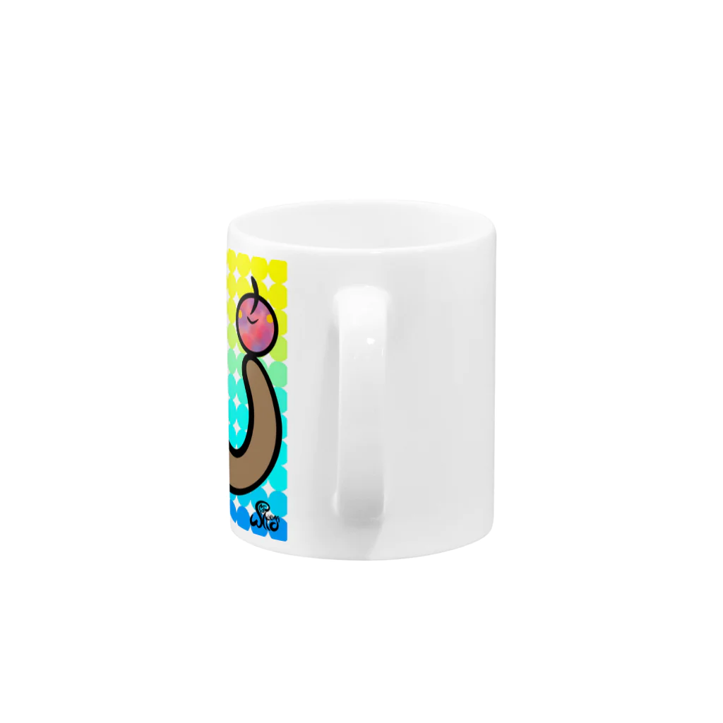 ショップ あすこなのリンゴとゾウ Mug :handle