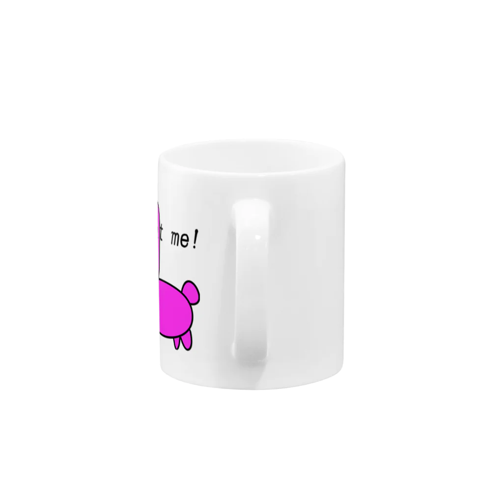 キモ可愛い生物達の可愛いうさぎさん Mug :handle