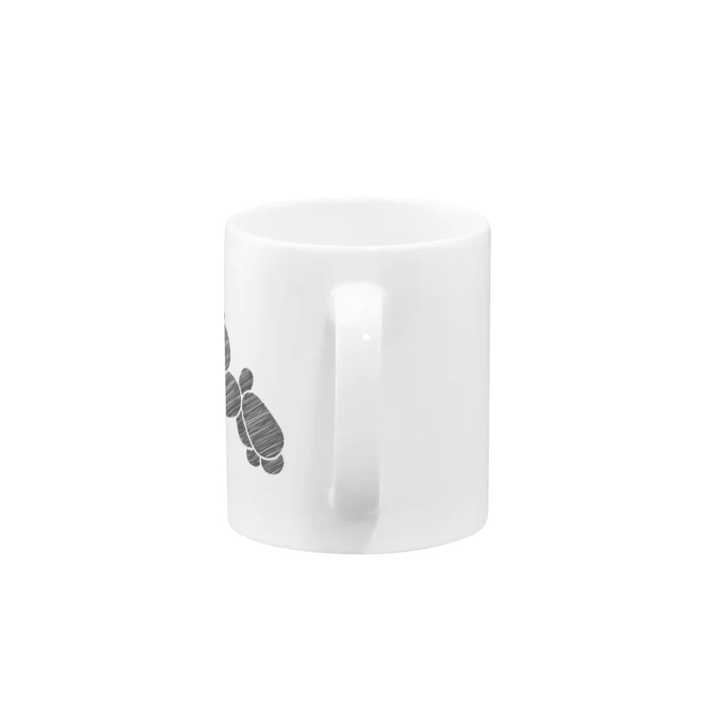 iAi-jpのバルーン・トイプードル／グレー Mug :handle