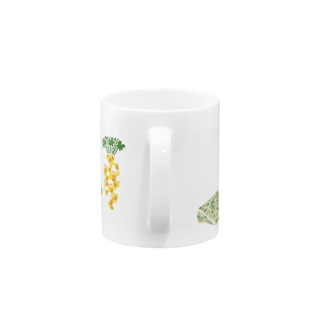 カレハのみせの満たされたチーズと虚ろなにんじん Mug :handle