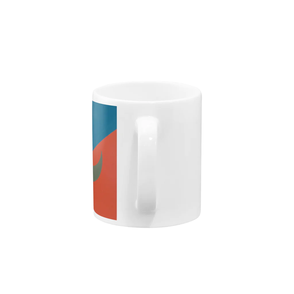 レターオールソーツのKaleidoscope 万華鏡 Katakana series ン Mug :handle