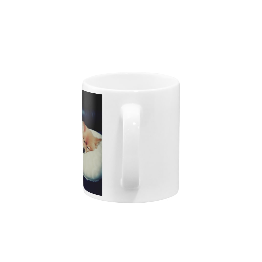 ポメラニアンのポメ Mug :handle