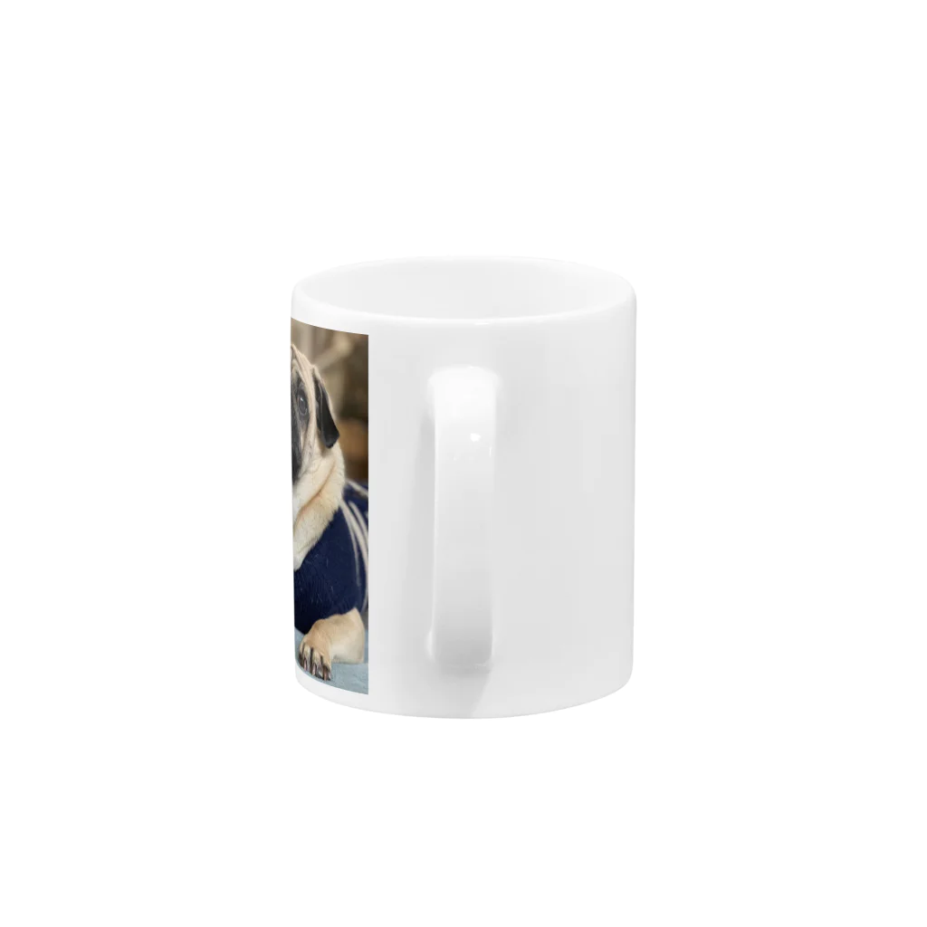 パグのお店屋さんのふくまるくんマグカップ Mug :handle