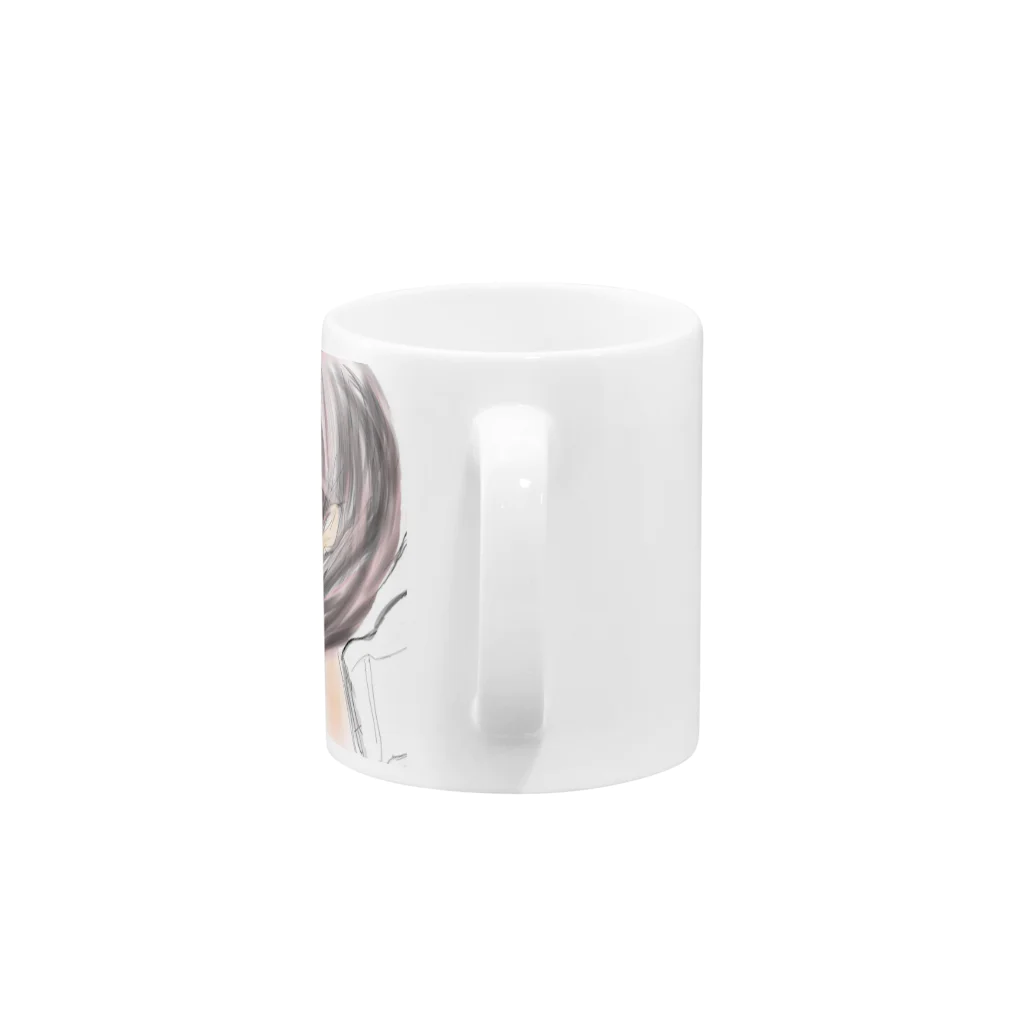 ライト・ケアのショップの羽MOON ANGEL Mug :handle