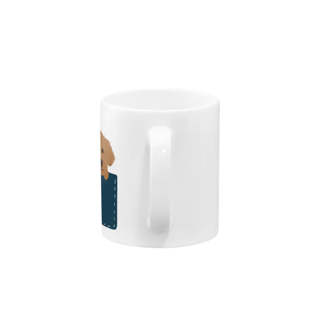 まえがみのわんちゃんとお出かけ Mug :handle