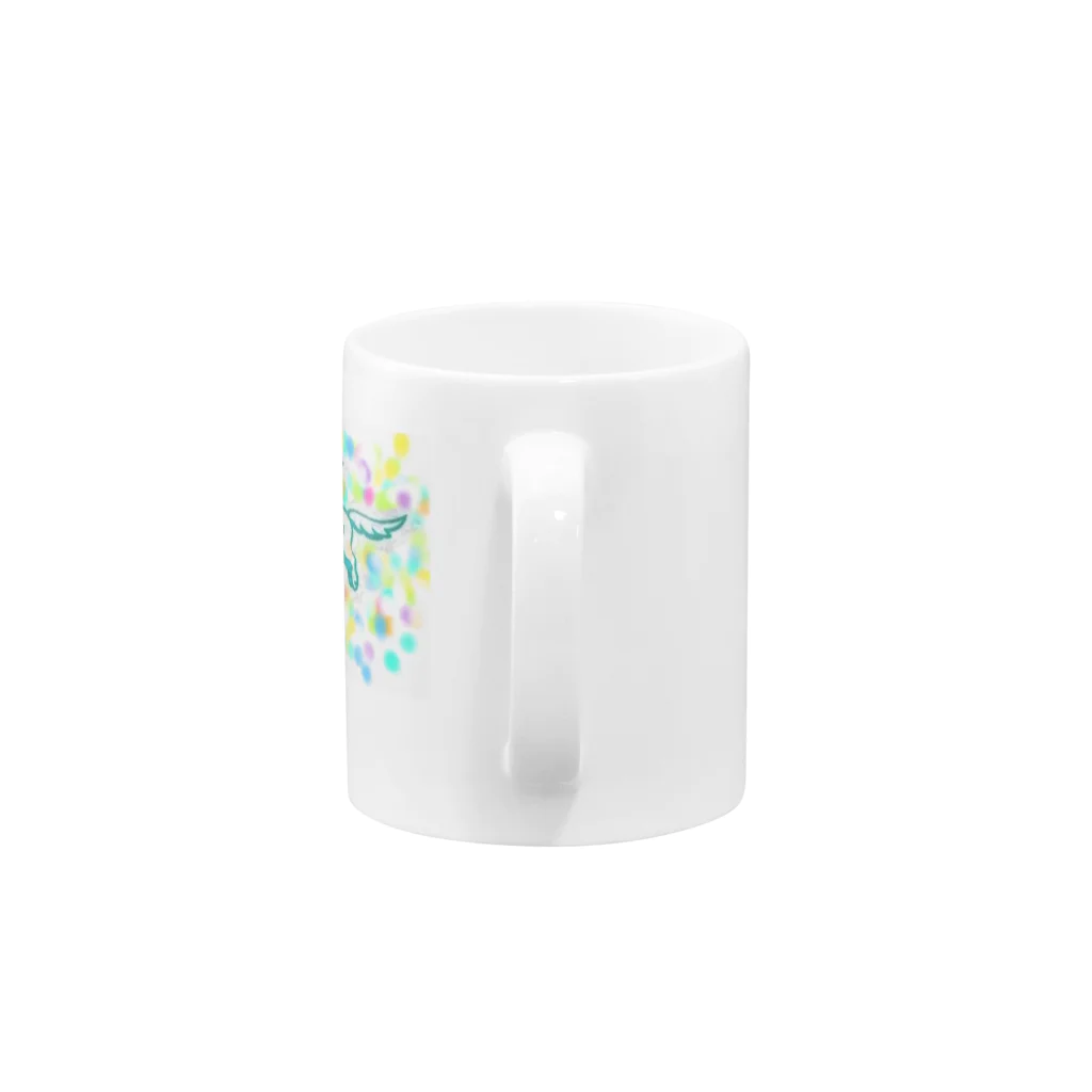 ナチュラルドッグリーフのミニチュアダックス天使 Mug :handle