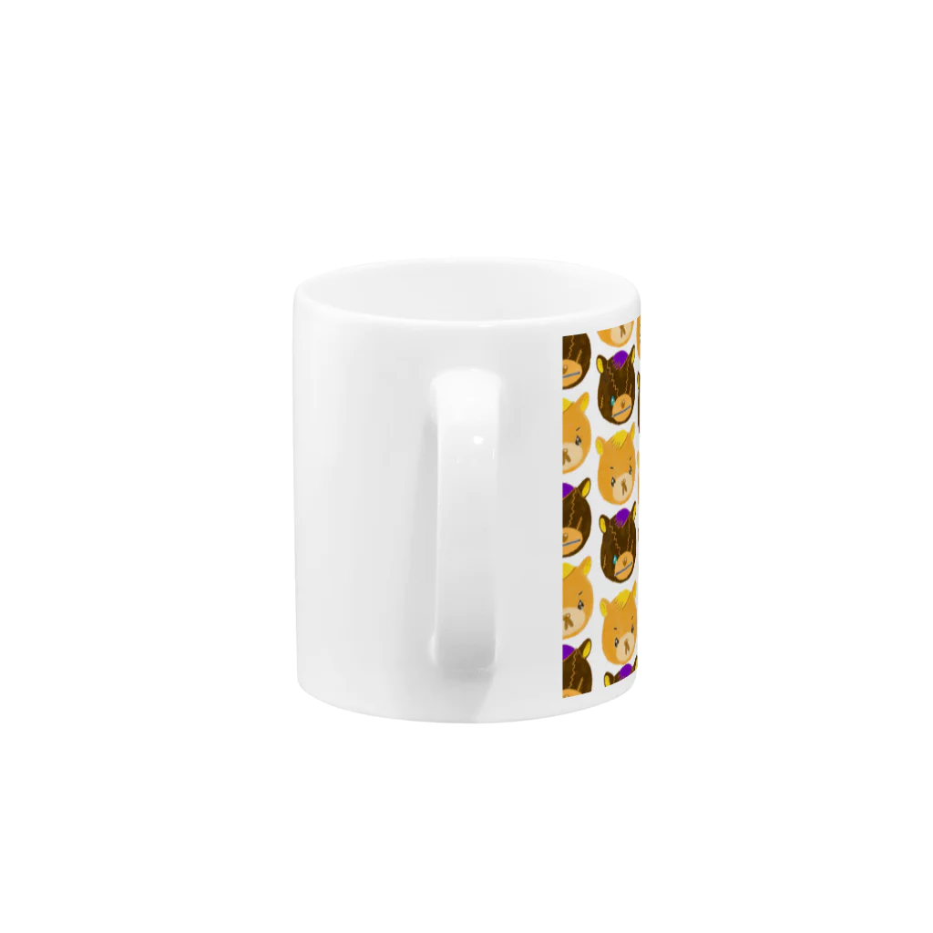 くまのマーク&マクセニのくまのマークとマクセニがいっぱい Mug :handle