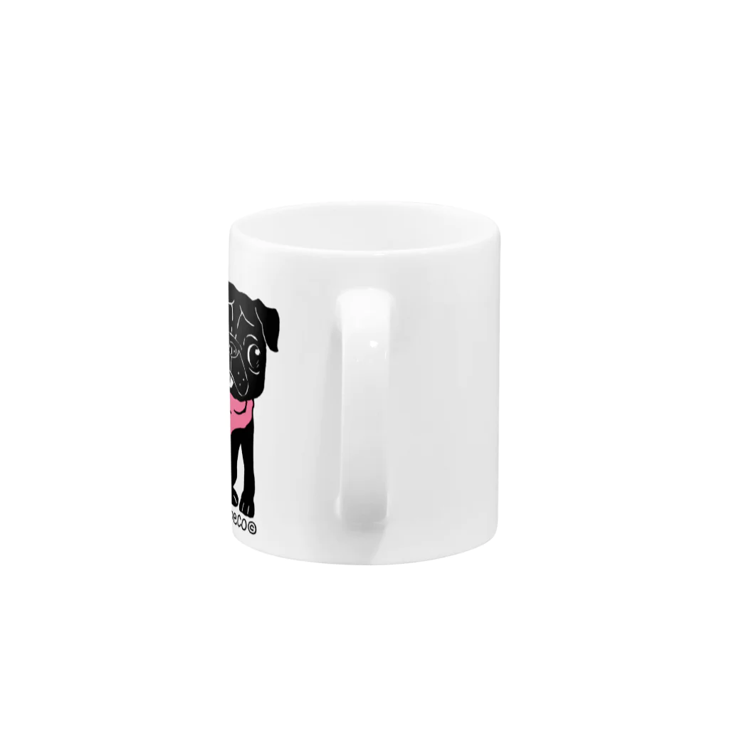 creamSODAの黒パグのペコ Mug :handle